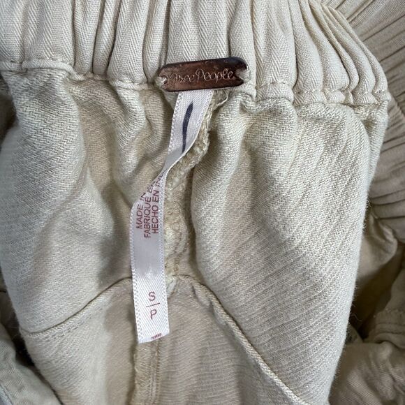 Free People Trouser in Beige Size Small  *missing One Of The Metal Hooks - Picture 3 of 10